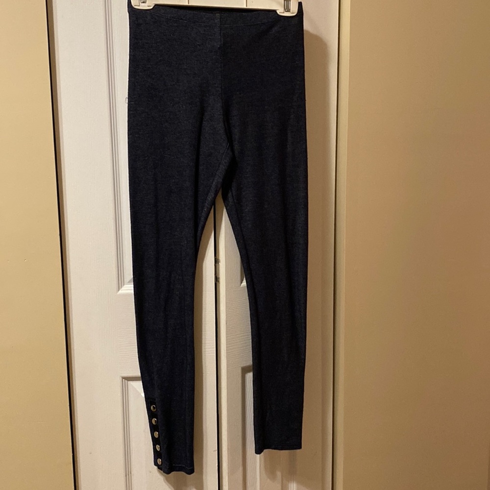❤️ABStudio denim leggings - great detail on ankle - Sz S excellent condit…